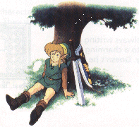 [Link naps under a tree]